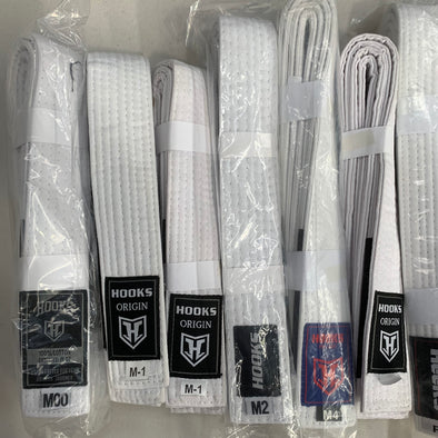 Hooks - Clearance White BJJ Belt Kids & Adults