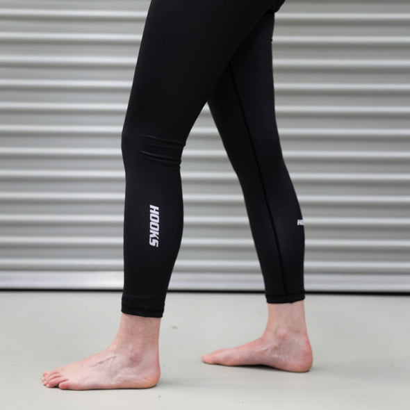 Get the Edge with Hooks BJJ Spats - Core Series in Black