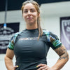 Dark Lights by Hooks, Short Sleeve BJJ Rash Guard for No Gi Combat