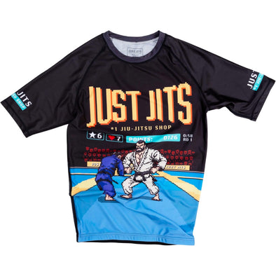 Just Jits Short Sleeve Rashguard - 8 Bit Jits Out! Ideal for Kids BJJ Training
