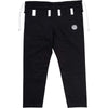 Black joggers with white drawstrings and HOOKS logo, thick fabric for active and casual wear.