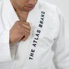 Industry Std 380 White BJJ Gi Kimono, The Atlas Brand, Brazilian Jiu Jitsu