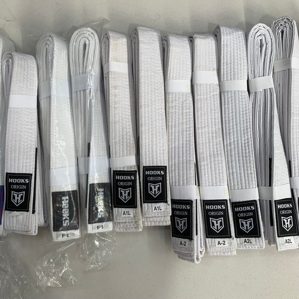 Hooks - Clearance White BJJ Belt Kids & Adults