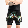 Dark Lights Fight Shorts by Hooks, Designed for MMA and BJJ No-Gi Training