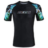 Hooks Short Sleeve BJJ Rash Guard - Dark Lights, Perfect for Brazilian Jiu Jitsu No Gi