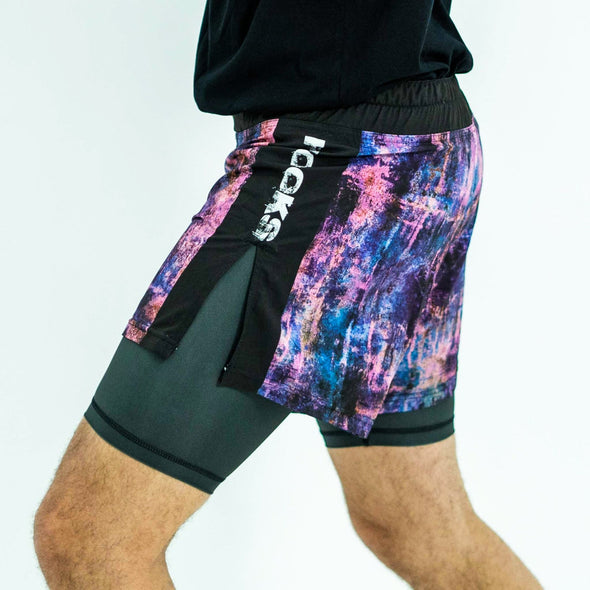 Grunge Fight Shorts, Hooks MMA Collection for Brazilian Jiu Jitsu No Gi