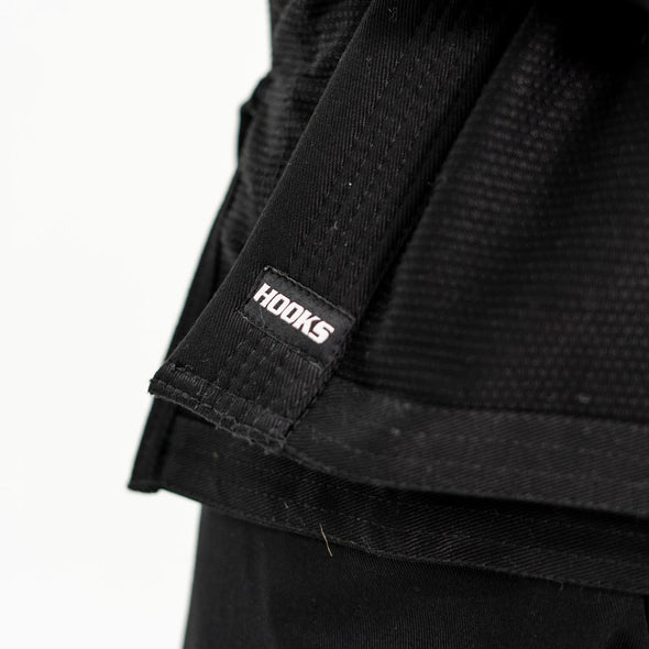 Hooks GI Prolight II, Black/White, Ultra-Soft Cotton BJJ Kimono