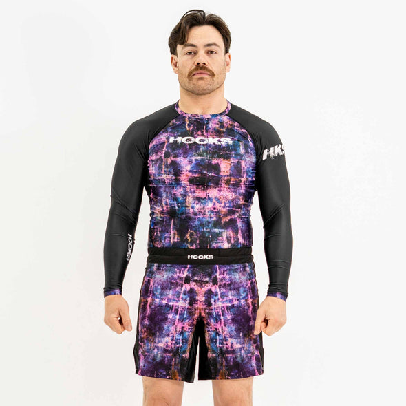 No Gi Rash Guard, Hooks Long Sleeve Grunge, High-Performance Design