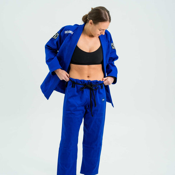 Prolight II Hooks GI, Blue with Black, Lightweight, Premium Cotton BJJ Kimono