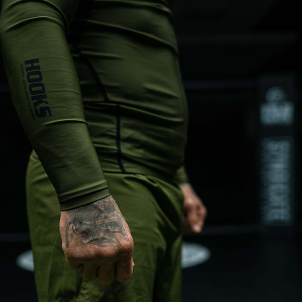 Hooks BJJ Grappling Shorts - Olive