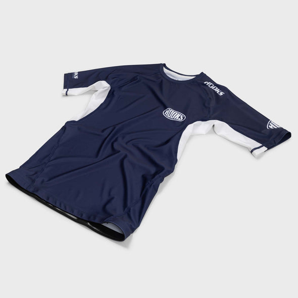 Hooks Short Sleeve BJJ Rashguard - Navy