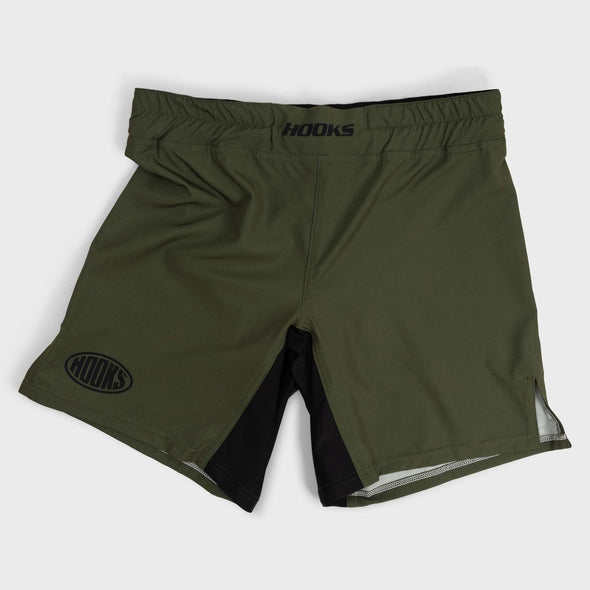 Hooks BJJ Grappling Shorts - Olive