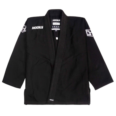 Hooks BJJ GI - Kids Prolight II - Black with White includes White Belt