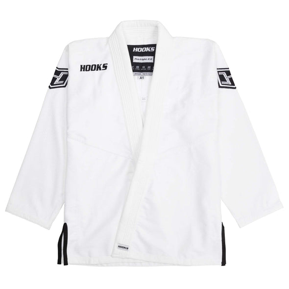 Hooks BJJ GI - Kids Prolight II - White with Black