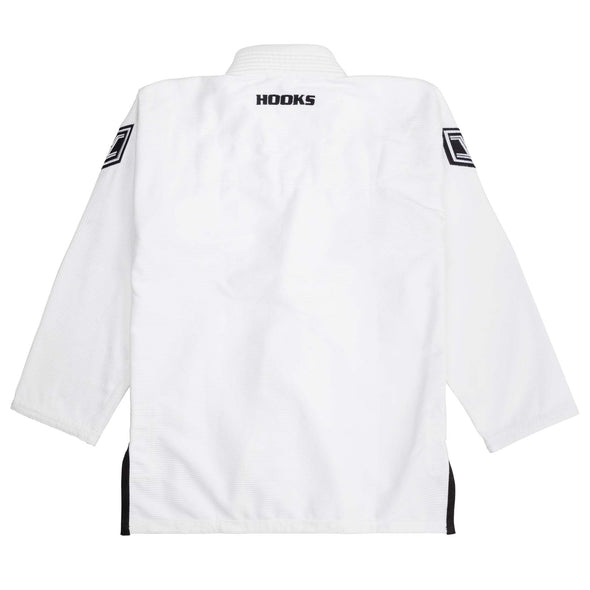 Hooks BJJ GI - Kids Prolight II - White with Black includes White Belt