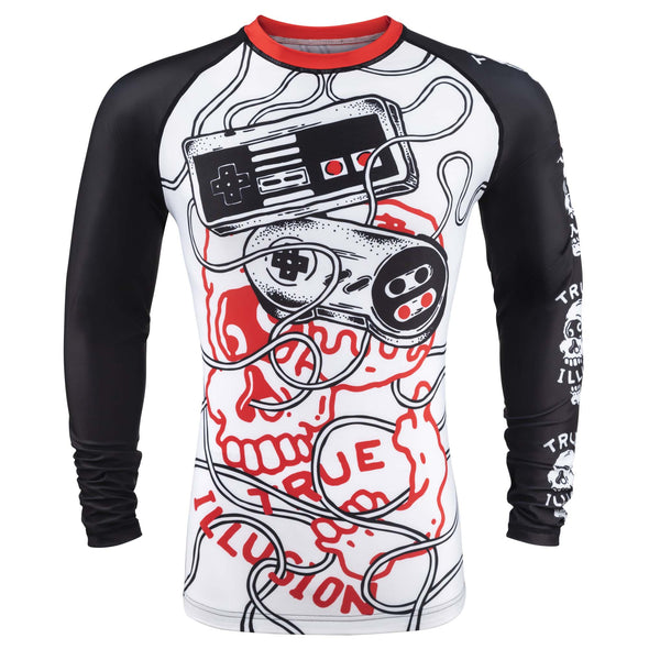 True Illusion Long Sleeve BJJ Rash Guard - Game Over