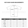 Kureiji Kids Rashguard Size Chart BJJ Brazilian Jiu Jitsu No-Gi