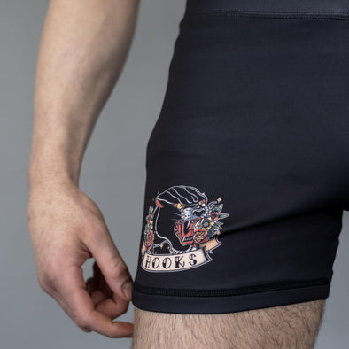 Hooks Vale Tudo Shorts - Pantera Negra