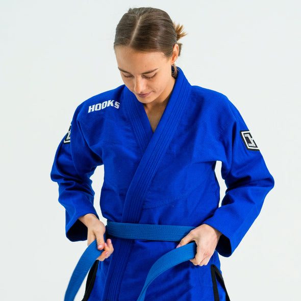 Hooks GI Prolight II, Blue with Black, 2024 IBJJF Legal, Ultra-Soft BJJ Kimono