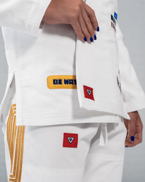 White Gi for Brazilian Jiu Jitsu, VHTS BJJ Kimono, Be Water, 2024 IBJJF Approved