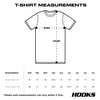 Hooks BJJ T-Shirt Size Chart Brazilian Jiu Jitsu Tee