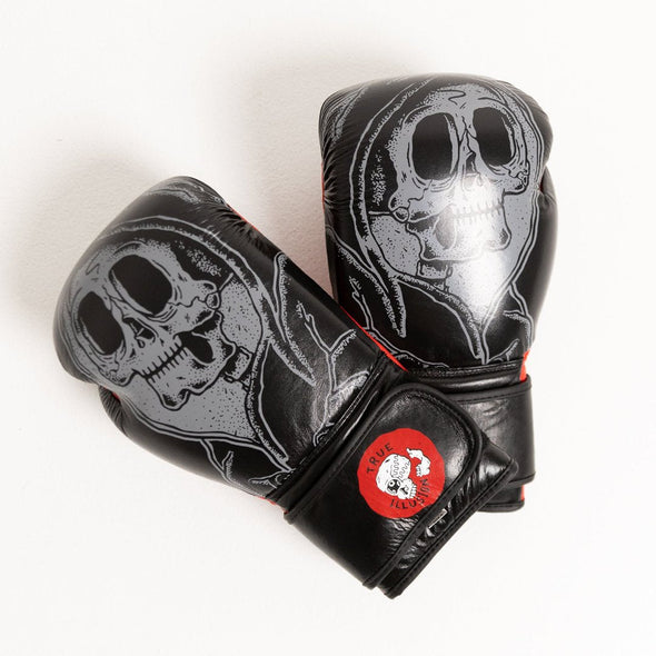 TI Vegan Leather 16oz Muay Thai Boxing Gloves, True Illusion BJJ