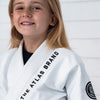 The Atlas Brand Pro Standard Gi, Kids BJJ Kimono Brazilian Jiu Jitsu White