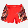 VHTS Trippy Tiger 2024 Tenacious BJJ Combat Shorts, RED, No Gi, Brazilian Jiu Jitsu