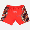 No Gi VHTS Trippy Tiger 2024 Tenacious BJJ Combat Shorts, RED, Brazilian Jiu Jitsu