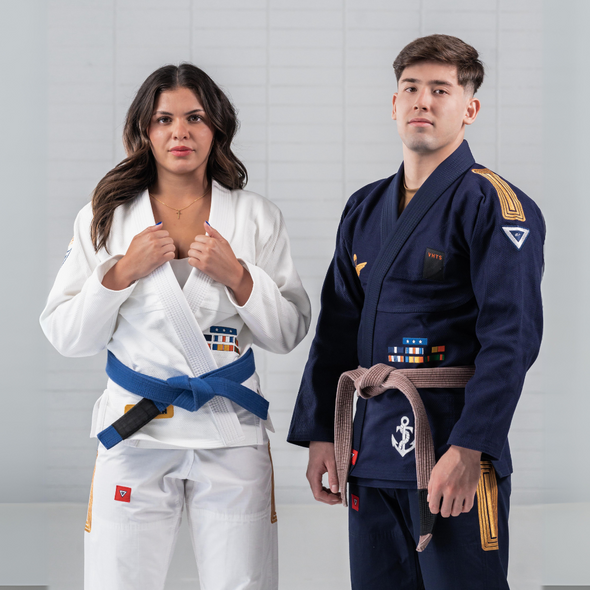 Brazilian Jiu Jitsu Kimono, VHTS BJJ, Be Water, Navy Gi, 2024 IBJJF Approved