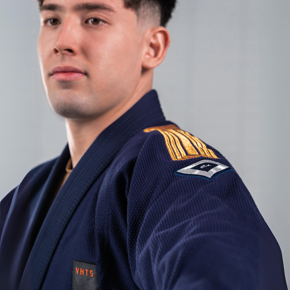 VHTS BJJ Kimono, Be Water, Navy Gi, Brazilian Jiu Jitsu, 2024 IBJJF Approved