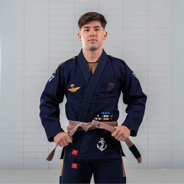 Navy Gi VHTS BJJ Kimono, Be Water, Brazilian Jiu Jitsu, 2024 IBJJF Approved