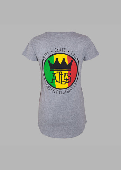 Atlas CLEARANCE Womens RASTA TEE - GREY MARLE