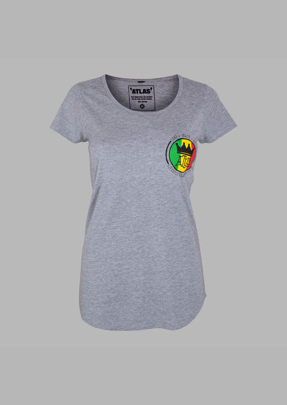 Atlas CLEARANCE Womens RASTA TEE - GREY MARLE